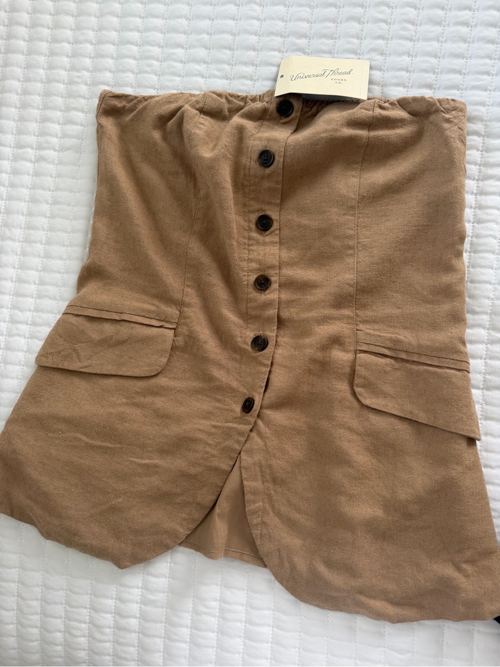 Women’s Strapless Linen Vest Set - Picture 2 of 10